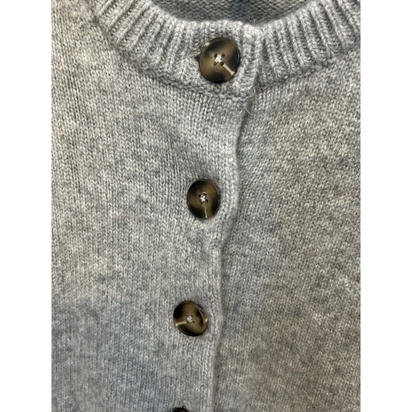 White + Warren 100% Cashmere Full Button Up Cardigan Sweater Gray Women’s XS - Picture 5 of 8